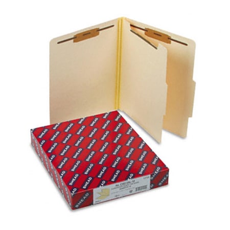 Made-To-Stick Manila Classification Folders with 2/5 Right Tab Letter 4-Section, 10PK MA41144